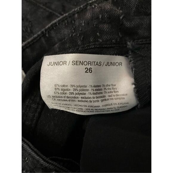 William Rast Stretch Perfect Skinny Jean Textured Black Sculpting Uplift Size 26 - Picture 5 of 8